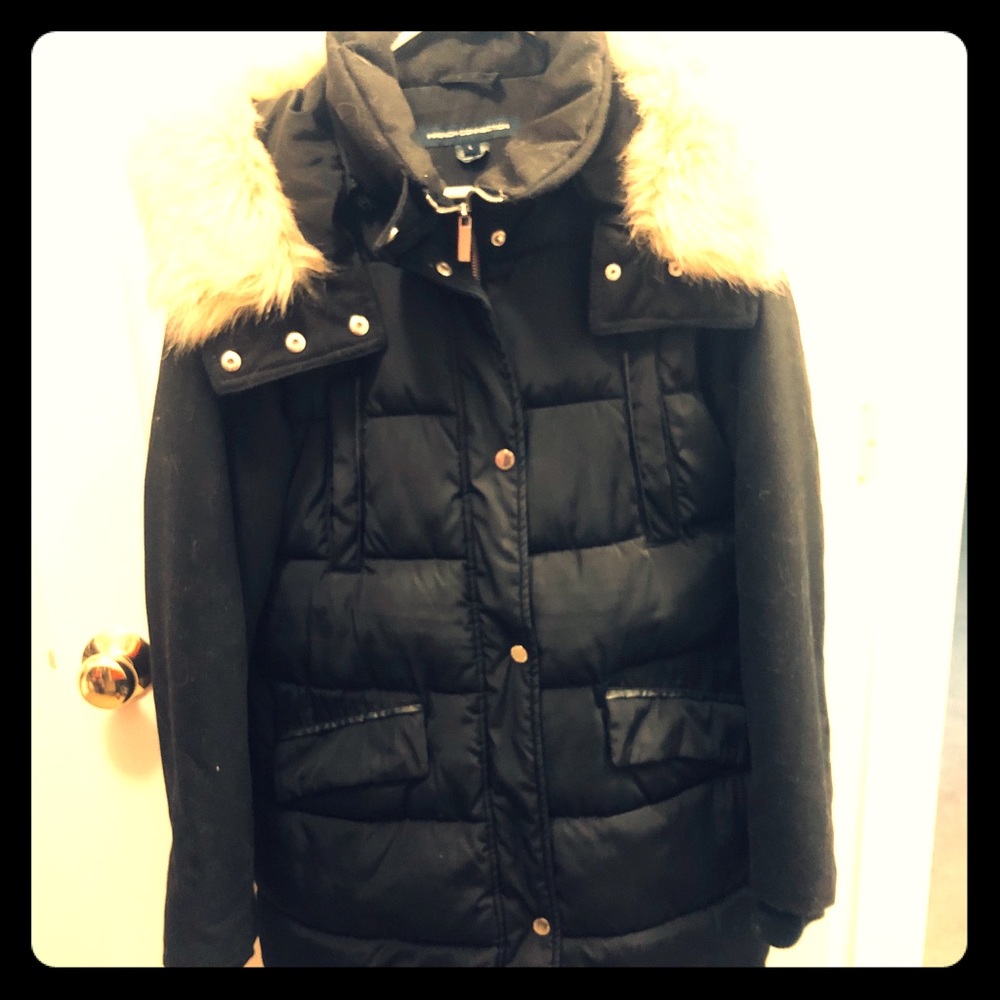 French Connection Faux-Fur Hooded Jacket